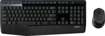 Set tastierë dhe maus wireless Logitech MK345, i zi