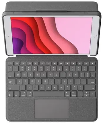 Tastierë dhe mauspad Logitech Combo Touch për iPad 7th generation, gri