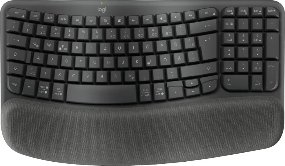 Tastierë Logitech Wave Keys, full-size, wireless, QWERTZ, grafit - 1