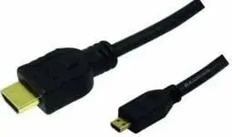 Kabllo HDMI LogiLink 2m, HDMI Type A në HDMI Type D, e zezë