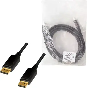 Kabllo DisplayPort LogiLink CD0103, 5m, 4K, e zezë