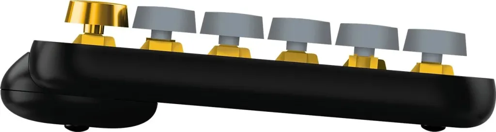 Tastierë mekanike mini Logitech POP Keys, wireless, Bluetooth + RF, QWERTZ, e zezë/gri/e verdhë - 3