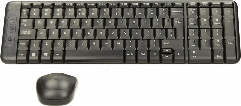 Set tastierë dhe maus Logitech MK220, wireless, USB, spanjisht, e zezë - 1