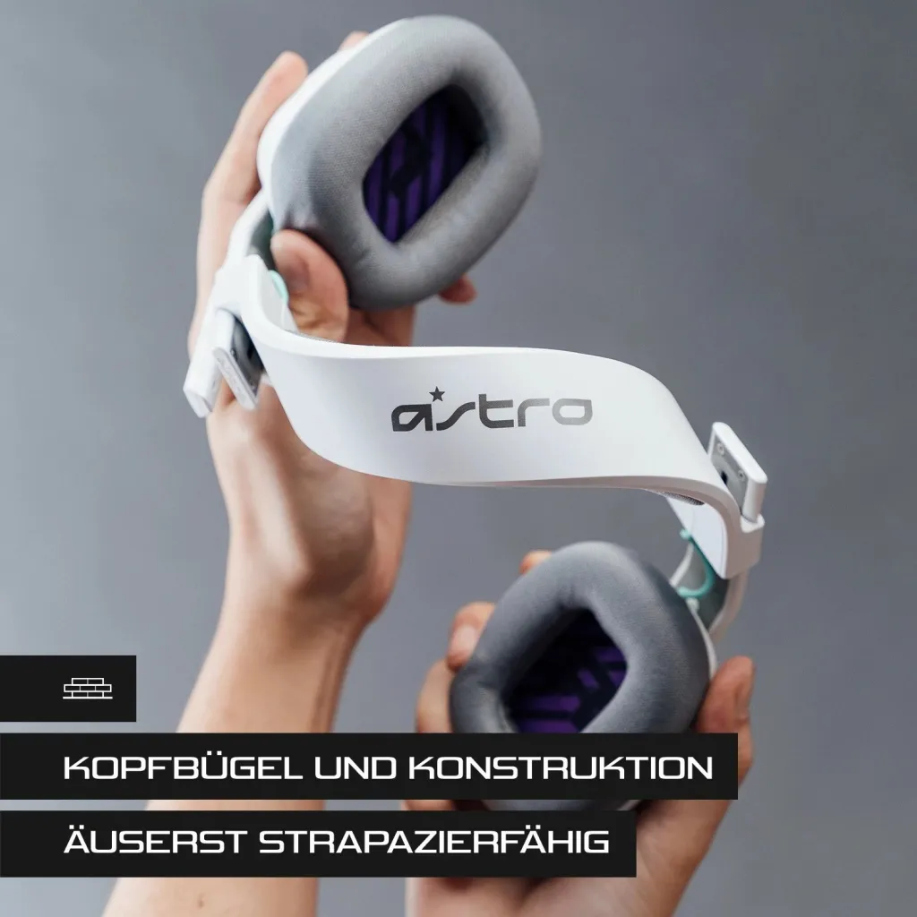 Kufje gaming Logitech G A10, me kabllo, mikrofon, bardhë - 4