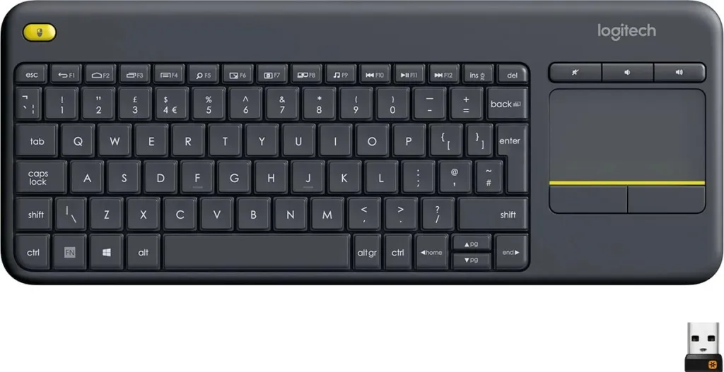 Tastierë wireless Logitech K400 Plus, mini, QWERTZ, e zezë - 1