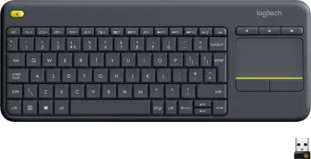 Tastierë wireless Logitech K400 Plus, mini, QWERTZ, e zezë