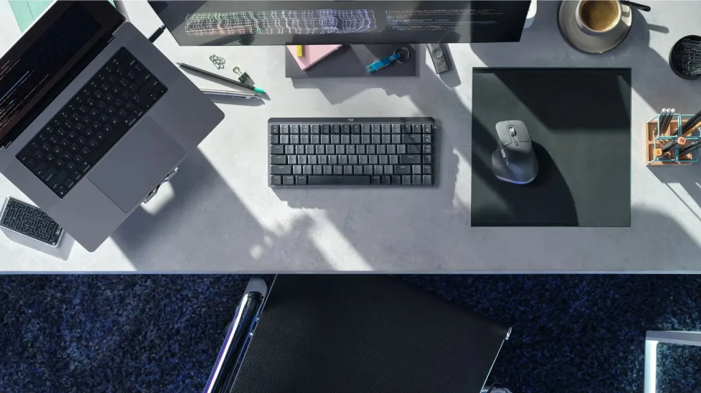 Tastierë mekanike pa tela Logitech MX Mechanical Mini, ndriçim, clicky, DE, graphite - 1