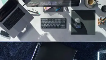 Tastierë mekanike pa tela Logitech MX Mechanical Mini, ndriçim, clicky, DE, graphite