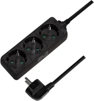 Kabllo vazhduese LogiLink 3-way, 3x CEE 7/3, 1.5 m - 1