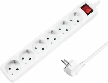 Kabllo vazhduese LogiLink 6-way + switch, 6x CEE 7/3