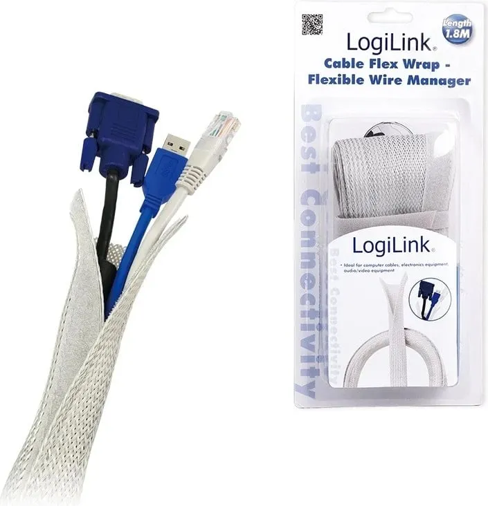 Kabllo fleksibil LogiLink, 1.8m, i hirtë - 1