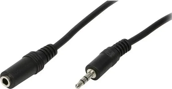 Kabllo LogiLink miniJack, 5m, e zezë - 1