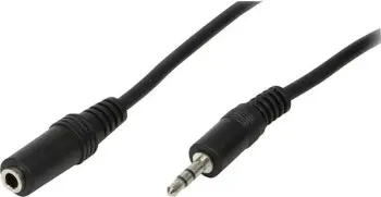 Kabllo LogiLink miniJack, 5m, e zezë