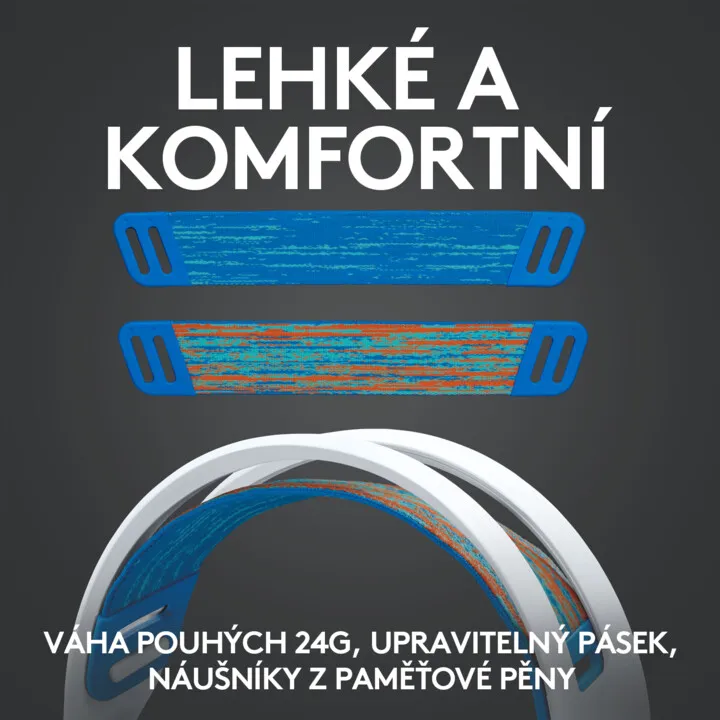 Kufje Logitech G335, të bardha - 4