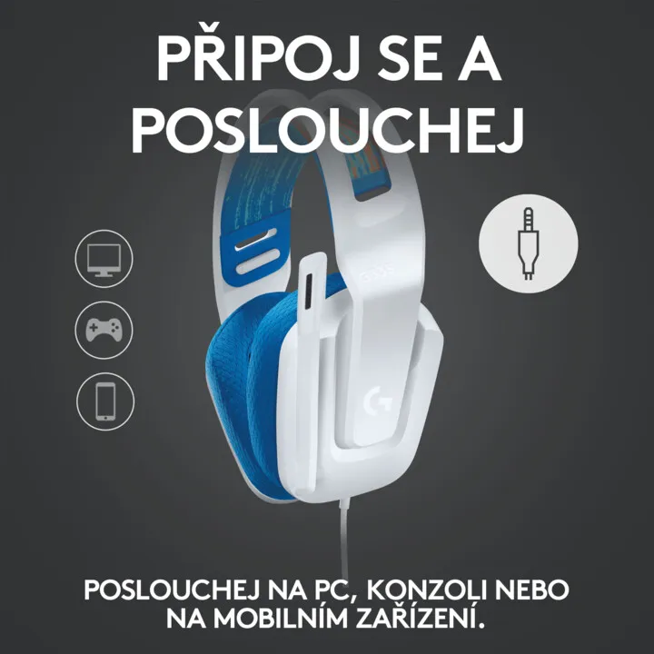 Kufje Logitech G335, të bardha - 5