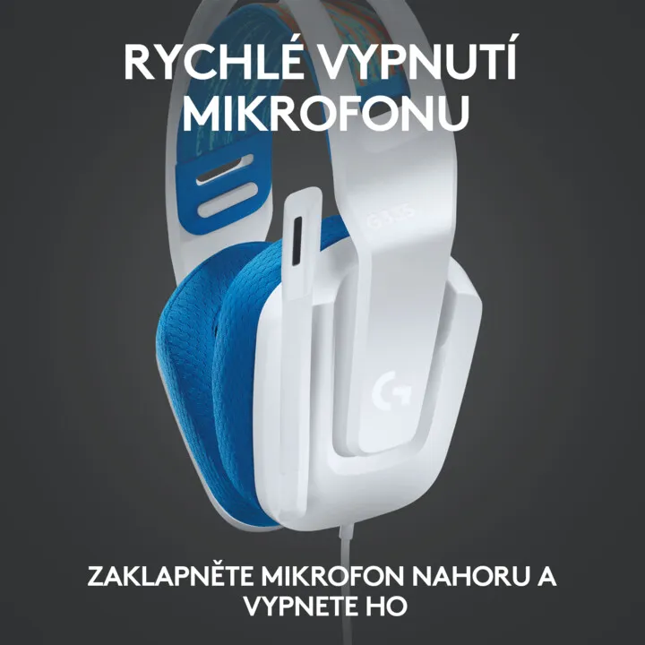 Kufje Logitech G335, të bardha - 7
