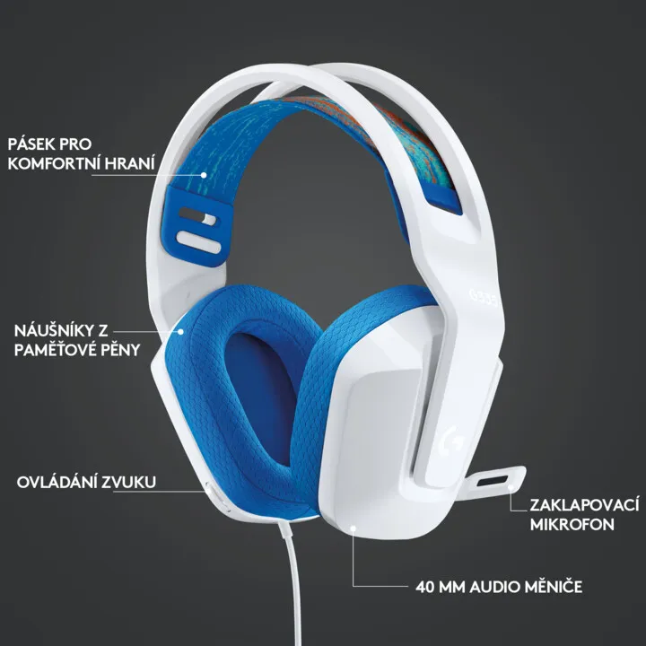 Kufje Logitech G335, të bardha - 8