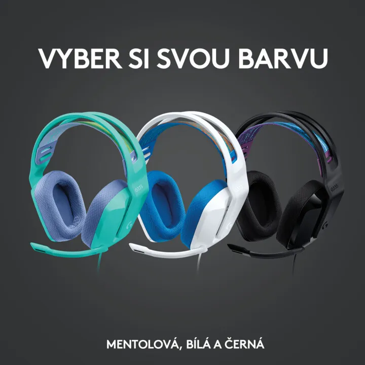 Kufje Logitech G335, të bardha - 9
