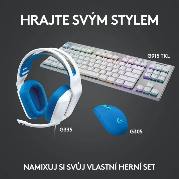 Kufje Logitech G335, të bardha - 10