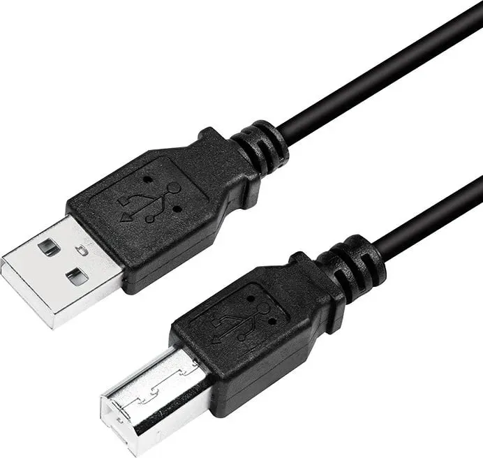 Kabllo USB LogiLink CU0007B, USB A në USB B, 2m, e zezë - 1
