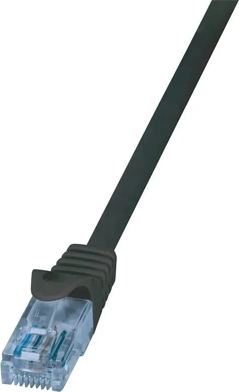 Kabllo rrjeti LogiLink 2x RJ-45, Cat.6a, U/UTP, 3m, e zezë - 1
