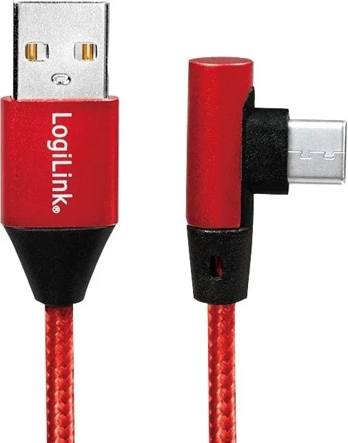 Kabllo karikuese LogiLink, USB-C, 0.3 m, i kuq - 2