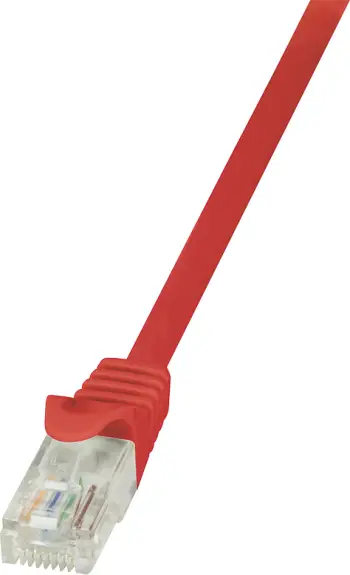 Kabllo patchcord LogiLink Cat. 5e, U/UTP, 0.5m, e kuqe