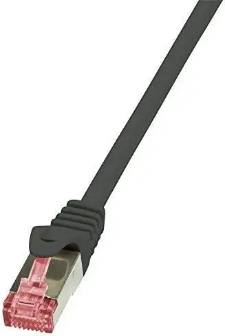Kabllo patchcord LogiLink (CQ2013S), CAT.6, S/FTP, 0. 25 m, e zezë