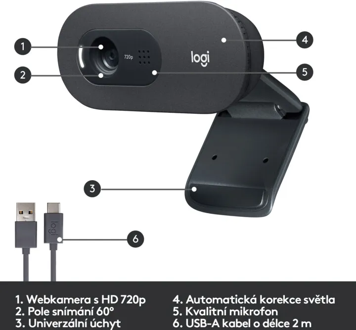 Ueb kamerë Logitech C505, e zezë - 12