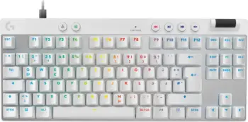 Tastierë gaming, Logitech, G Pro X Rapid TKL 920-013240, GER layout, me RGB, me kabllo, e bardhë