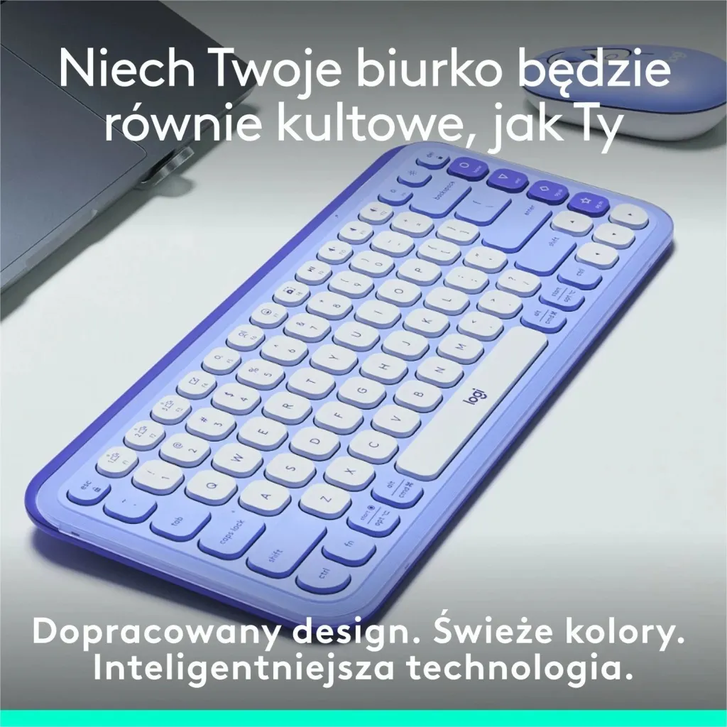 Tastierë Logitech POP ICON Keys, pa tela, vjollcë - 2