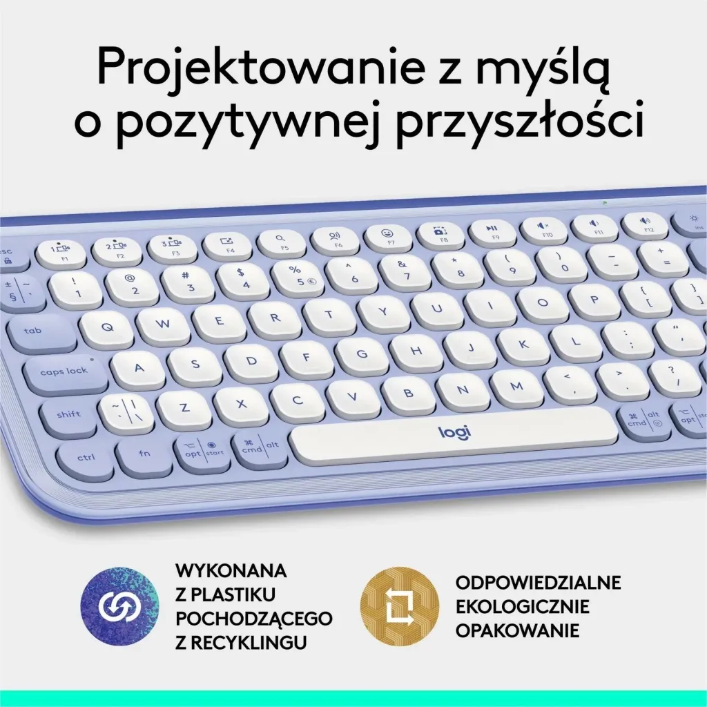 Tastierë Logitech POP ICON Keys, pa tela, vjollcë - 11