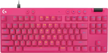 Tastierë gaming Logitech G Pro X Rapid TKL 920-013253, US-Intl layout, me ndriçim RGB, me kabllo, magenta