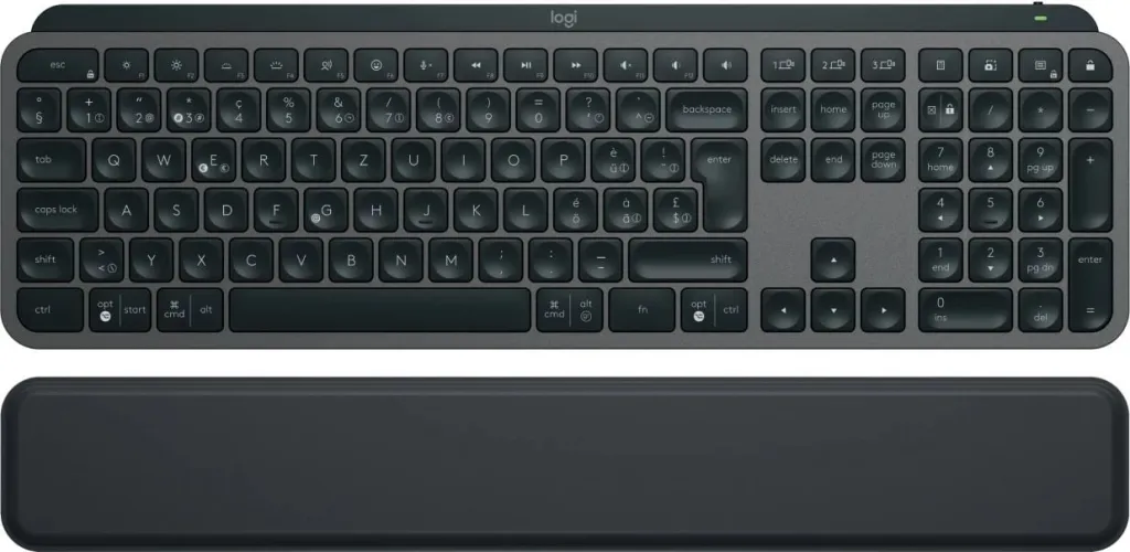 Tastierë Logitech MX Keys S, Wireless, RF Wireless + Bluetooth, QWERTZ, LED, Grafit - 1