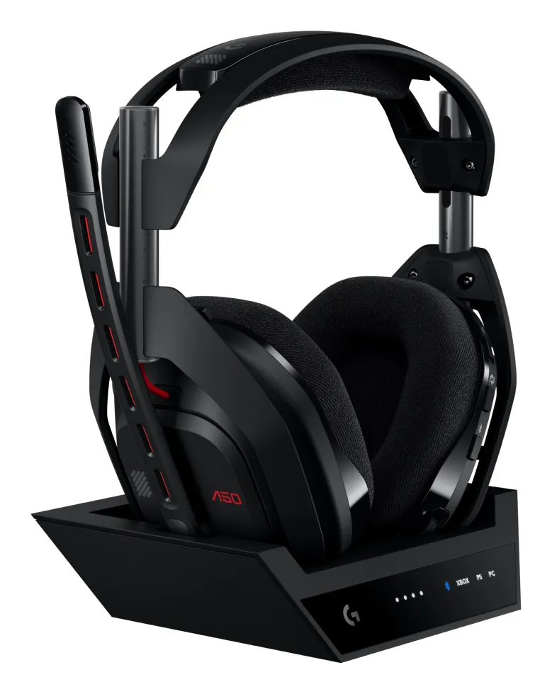 Headset gaming pa tela, Logitech G Astro A50 Lightspeed 939-002224, me stacion bazë, e zezë - 1