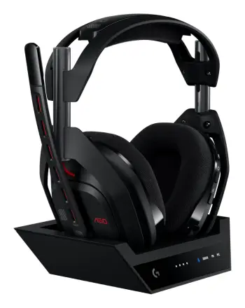 Headset gaming pa tela, Logitech G Astro A50 Lightspeed 939-002224, me stacion bazë, e zezë