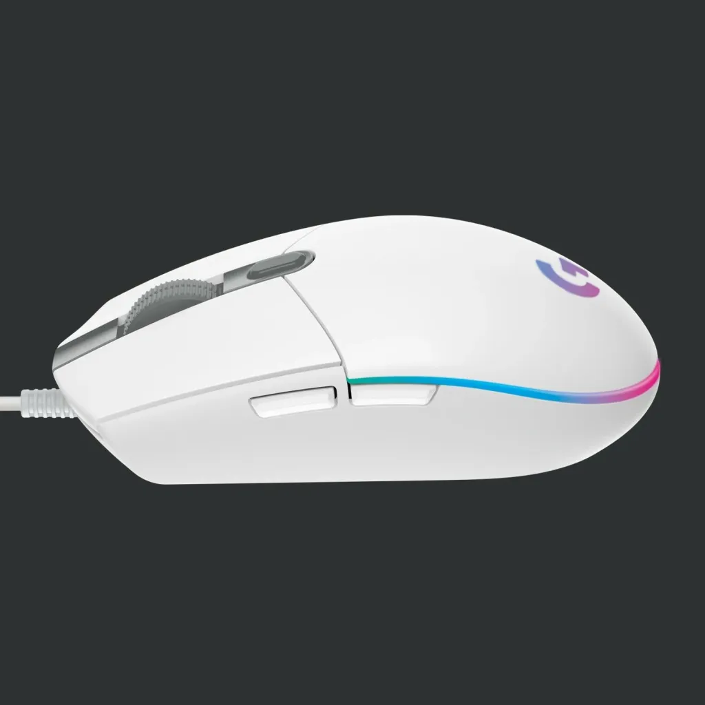 Maus Logitech G G203 LIGHTSYNC, USB Type-A, 8000 DPI, 1 ms, Bardhë - 2