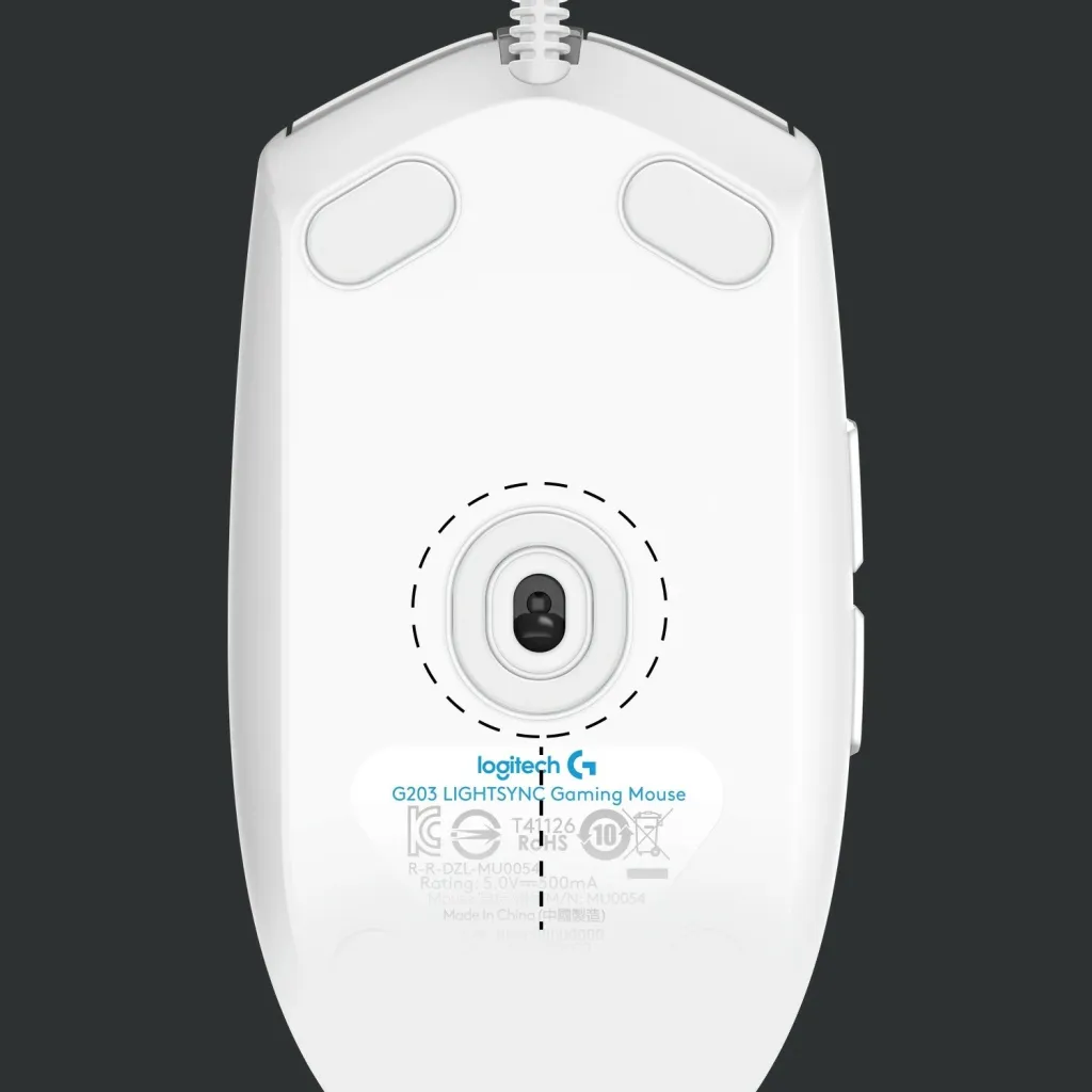 Maus Logitech G G203 LIGHTSYNC, USB Type-A, 8000 DPI, 1 ms, Bardhë - 3