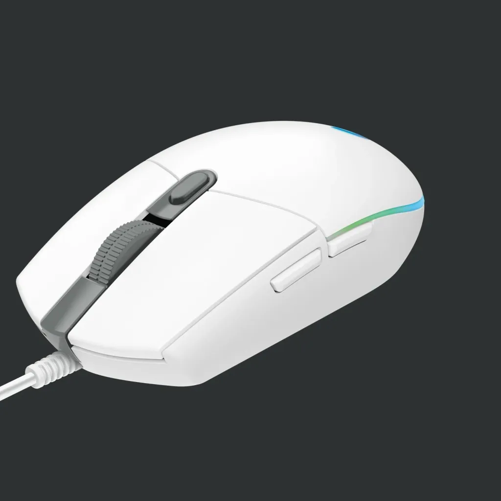 Maus Logitech G G203 LIGHTSYNC, USB Type-A, 8000 DPI, 1 ms, Bardhë - 5