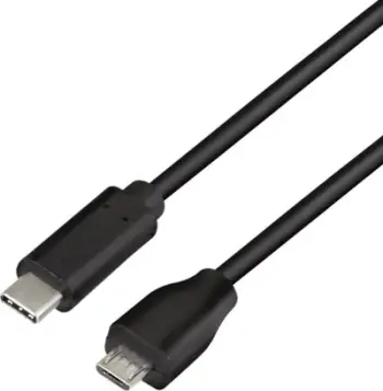 Kabllo USB LogiLink CU0197, USB C në micro USB, 1m, e zezë