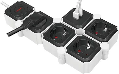 Shirit elektrik LogiLink LPS276U, 4 dalje, kabllo 1.5m, bardh e zi - 2