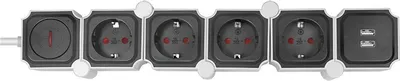 Shirit elektrik LogiLink LPS276U, 4 dalje, kabllo 1.5m, bardh e zi - 3