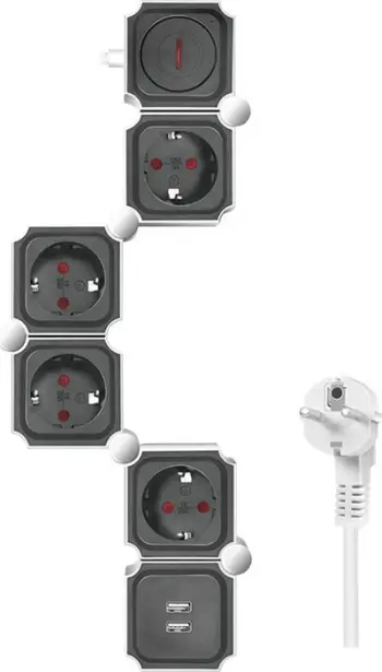 Shirit elektrik LogiLink LPS276U, 4 dalje, kabllo 1.5m, bardh e zi