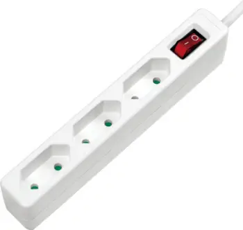 Shirit rryme LogiLink LPS230, 3 dalje, kabllo 1.5m, i bardhë