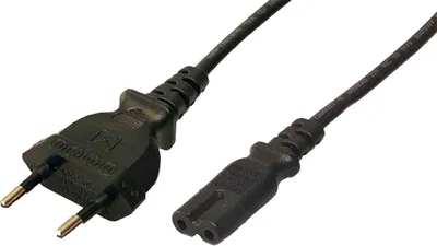 Kabllo energjie LogiLink IEC320 C7, 1.8m, e zezë - 1