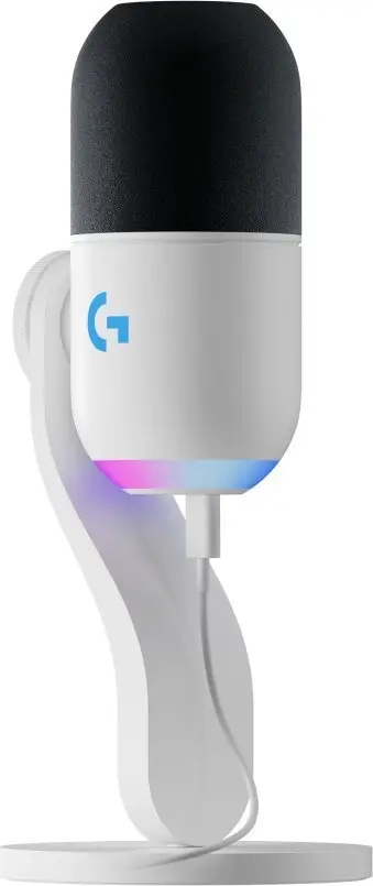 Mikrofon Logitech G Yeti GX (988-000576), 60Hz-18500kHz, USB/USB-C, i bardhë