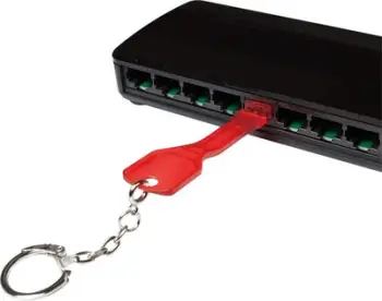 Bllokues porte RJ 45 LogiLink MP0042, set 10 copë, me çelës, gri