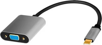 Adapter USB C në VGA, 1080p, trup alumini, kabllo 0.15m - 1