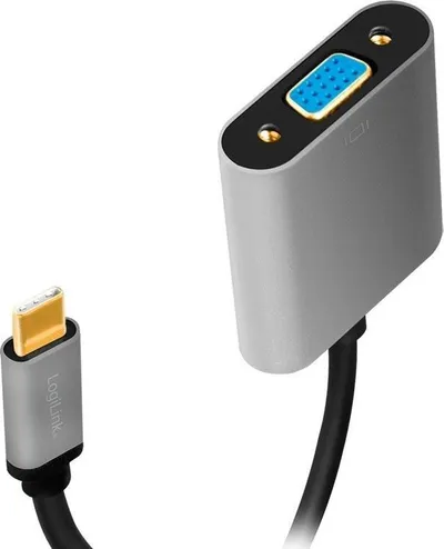 Adapter USB C në VGA, 1080p, trup alumini, kabllo 0.15m - 2