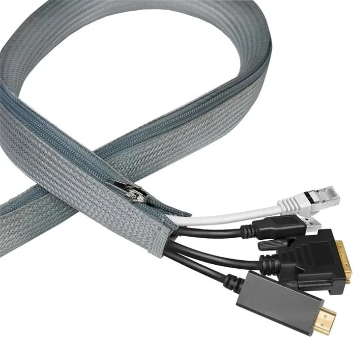 Organizues për kabllo LogiLink, 2.0m x 30mm, hiri - 1